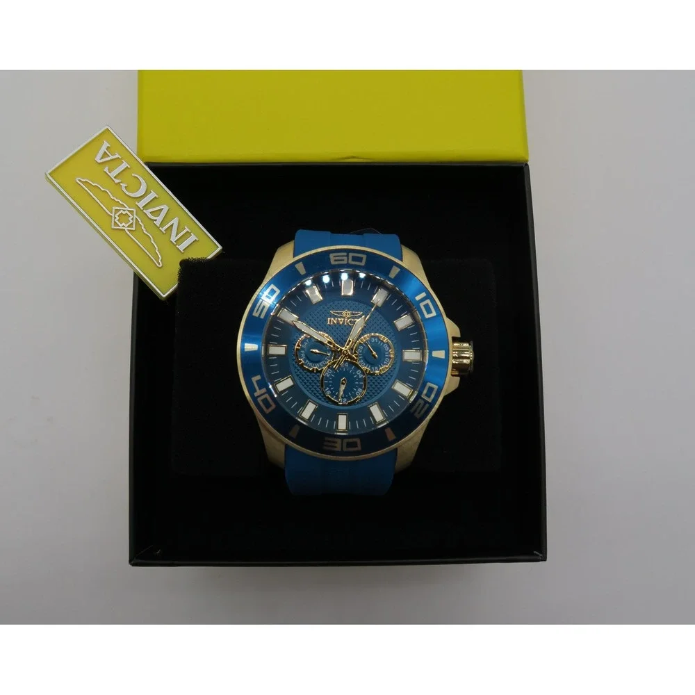 Invicta Pro Diver Impact 28002 Men's 50mm Blue Gold-Tone Quartz Watch